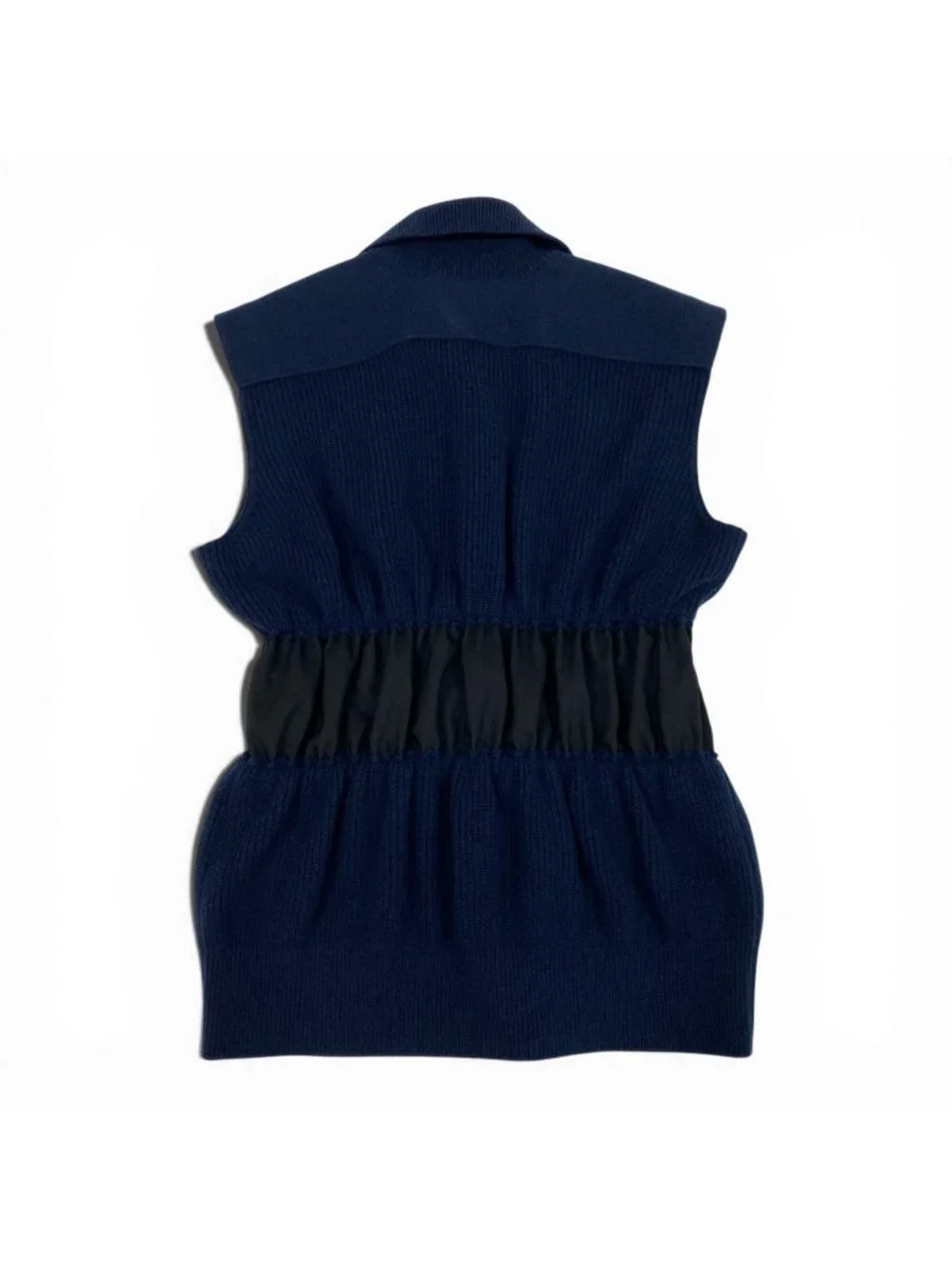 Louis Vuitton Jewel Button Sleeveless Cardigan Wool Cashmere Blend Night Blue XS